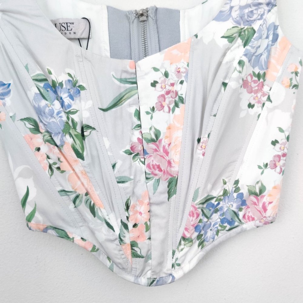 House of CB Dahlia Floral Cropped Bustier XS - Picture 5 of 9